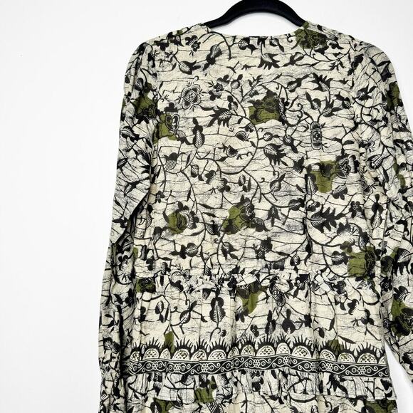 Caroline Constas Tiered Maxi Dress 100% Cotton Floral Print Size Small - Picture 6 of 8